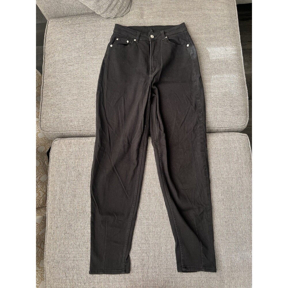 H&M Women’s Divided Jeans Black Denim High Rise Stretch Size 4